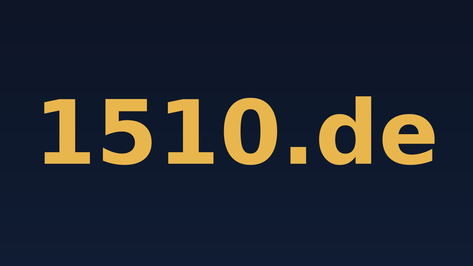 1510.de – Domain zu verkaufen